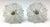 Antique 19th Century Sandwich Opalescent Glass Flower Drapery Tieback Pair. 3 1/2 inches in diameter stems are 3 1/2...