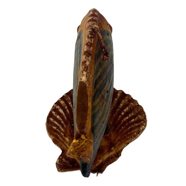 1930s 1930s Rare Art Deco Era Handmade Butterfly Angel Saltwater Fish Sculpture Candle, Pair For Sale - Image 5 of 13