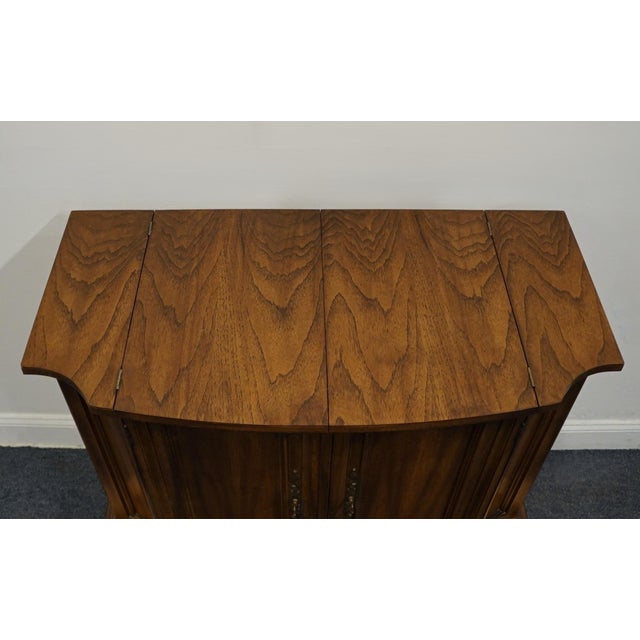 Wood Century Furniture Solid Walnut Italian Neoclassical Tuscan Style 40"- 52" Flip Top Server Buffet For Sale - Image 7 of 12