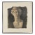 Antique 19th Century French Neoclassical Greek Bust Charcoal Sketch, Framed For Sale