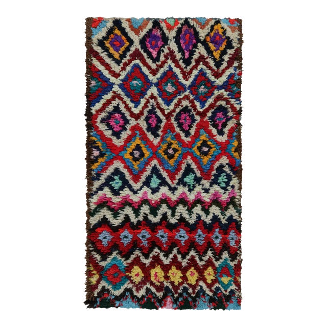 1950s Azilal Moroccan Style Runner With Patterns by Rug & Kilim For Sale