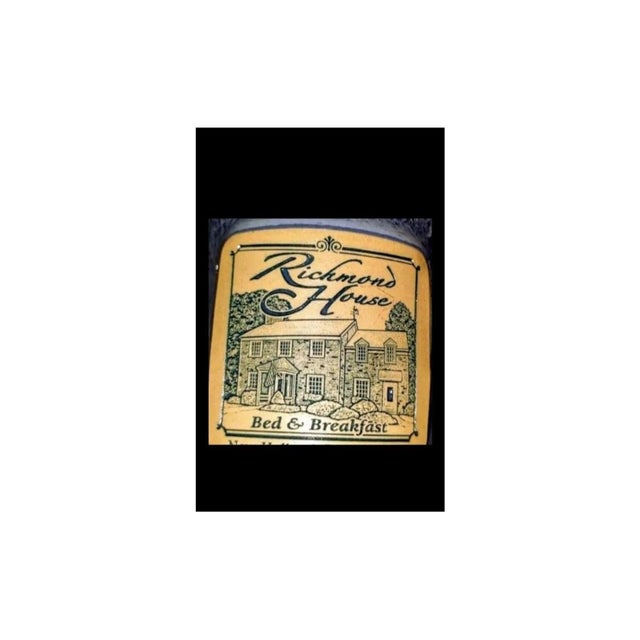 2010s Richmond House Rare Deneen Pottery Bed & Breakfast Mug Cup 10 Oz - New Holland Pennsylvania Usa Glazed Purple Stoneware Engraved With Signature For Sale - Image 5 of 5