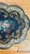 Late 19th Century Antique 19th C Floral, Gold Gilt, Mother of Pearl, Papier Mache Scalloped TableTop/Wall Hanging 22"x18" 1880''s For Sale - Image 5 of 7