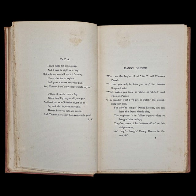Antique Poetry Book, Barrack Room Ballads, Rudyard Kipling, Literary Classic For Sale - Image 4 of 12