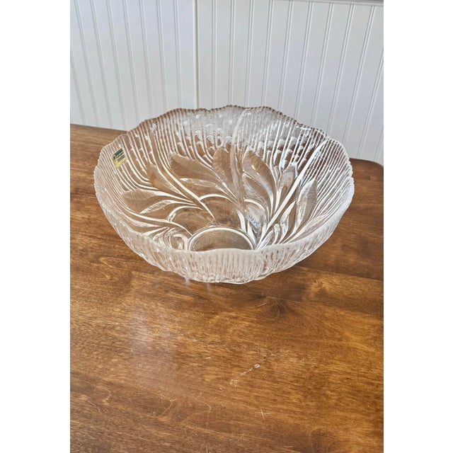 Mid-Century Modern Lausitizer Glas 24% Lead Crystal Bowl For Sale - Image 3 of 12
