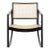Perth Rattan Rocking Chair - Black/Natural For Sale