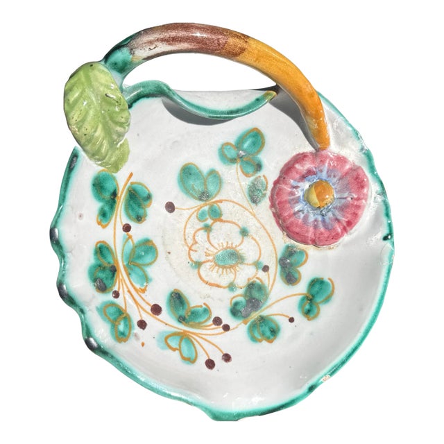 Hand-Painted Trompe l'Oeil Italian Dish For Sale