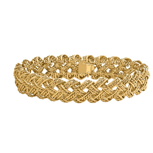 Late 20th Century Bocheron Two-Piece Necklace and Bangle Set in 18 Karat Yellow Gold 165 Grams For Sale - Image 18 of 18