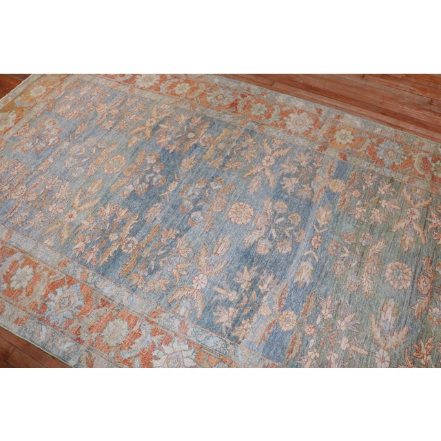 Light Blue Green Antique Persian Mahal Gallery Size Rug For Sale - Image 13 of 18