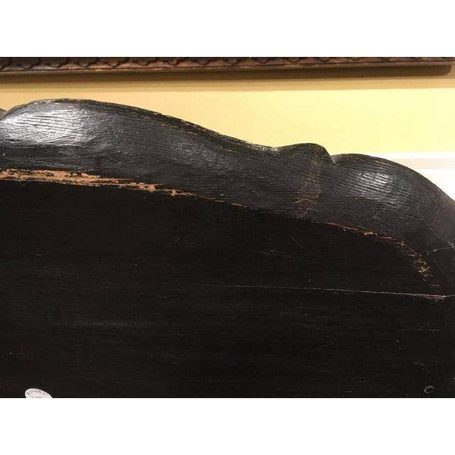 Venetian Blue Lacquered Wooden Tray with Rural Scenes and Flowers, 1750 For Sale - Image 5 of 17