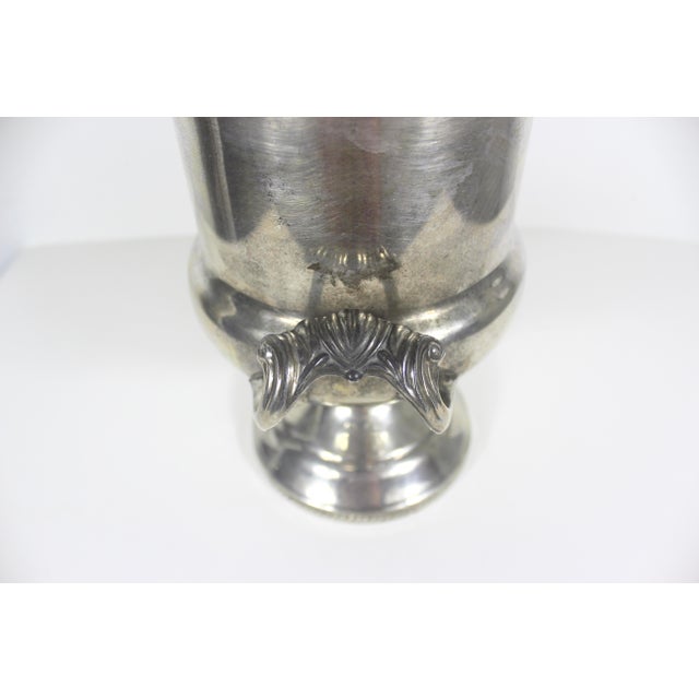 Early 20th Century Wine Cooler, Patina, Indoor Planter, Kitchen Crock, Spoon Holder Made Usa Silverplate For Sale - Image 6 of 12