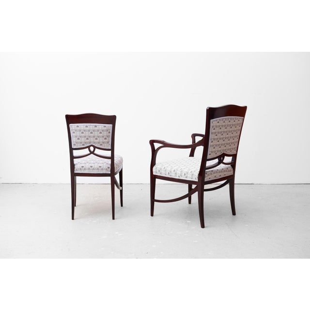 Set of Art Nouveau Armchair & Side Chair in the style of Henry Van De Velde, 1905 For Sale - Image 17 of 18