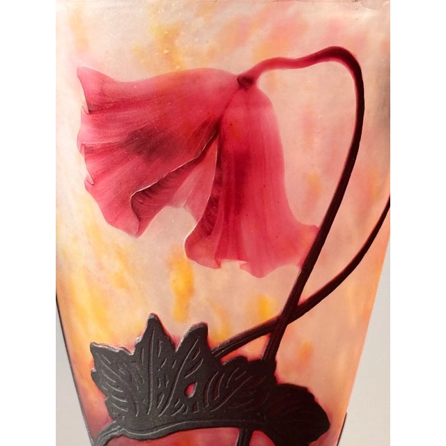 Daum Nancy, Wonderful Poppy Vase. Circa 1900 For Sale In Dallas - Image 6 of 15