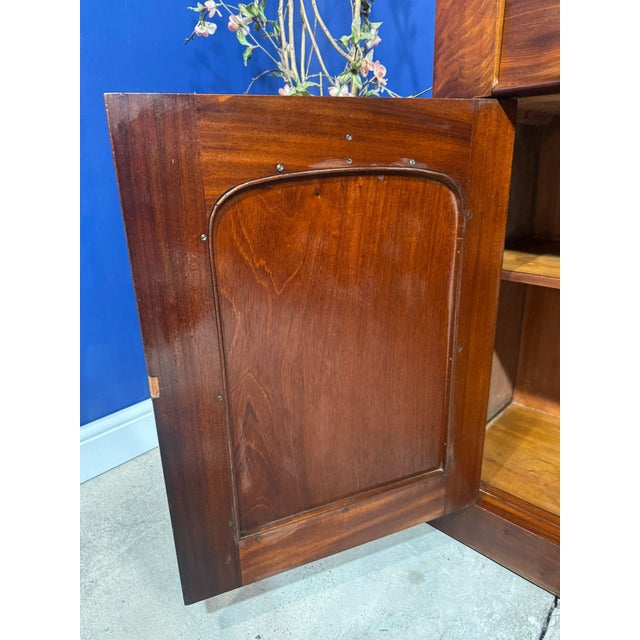 Antique Victorian Carved Flame Mahogany Sideboard For Sale - Image 14 of 18