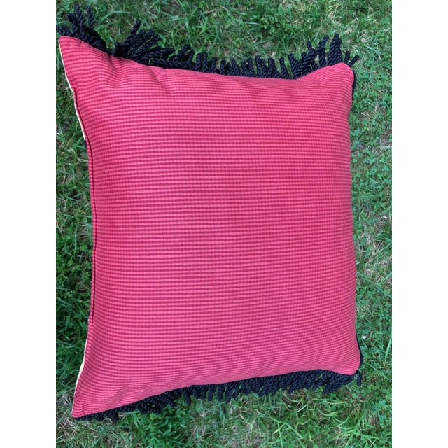 French Country French Country Rooster Needlepoint Accent Pillow For Sale - Image 3 of 5