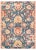 Vintage Distressed Handmade Blue and Peach Floral Wool Rug For Sale - Image 4 of 9