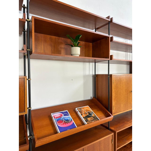 Vintage Teak Freestanding Shelving Unit, 1960s For Sale - Image 13 of 18