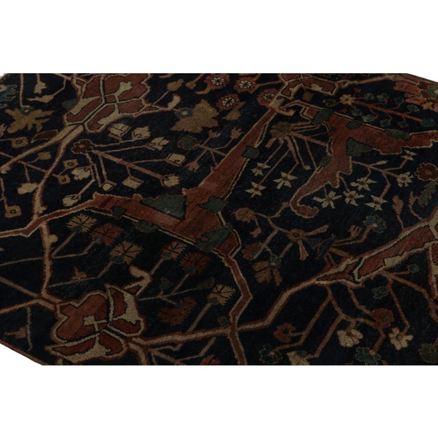 Antique Persian Rug in Brown With Colorful Geometric Patterns, From Rug & Kilim For Sale In New York - Image 6 of 7