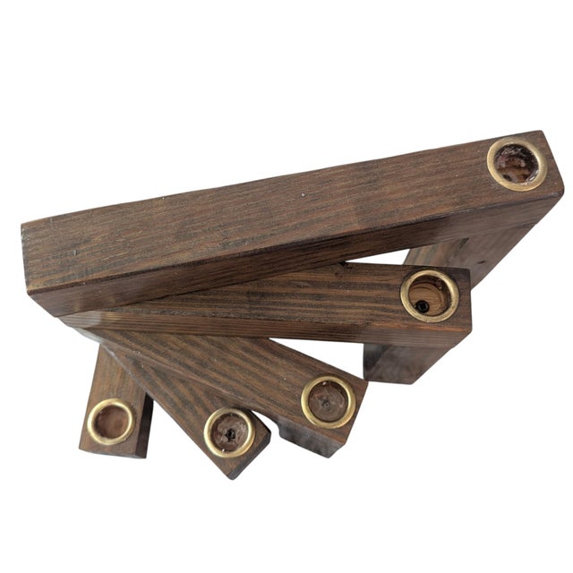 Mid 20th Century Mid Century Modern Wooden Articulating Candle Holder For Sale - Image 5 of 15