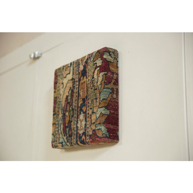 2020s Decorative Cork Board Antique Kerman Rug Fragment Art For Sale - Image 5 of 10