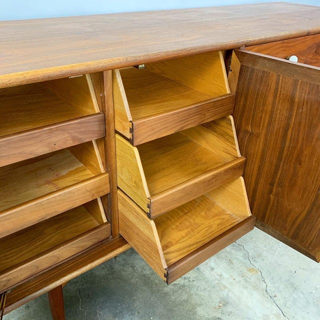 Fully Refinished Walnut Dresser & Matching Mirror Designed by Kipp