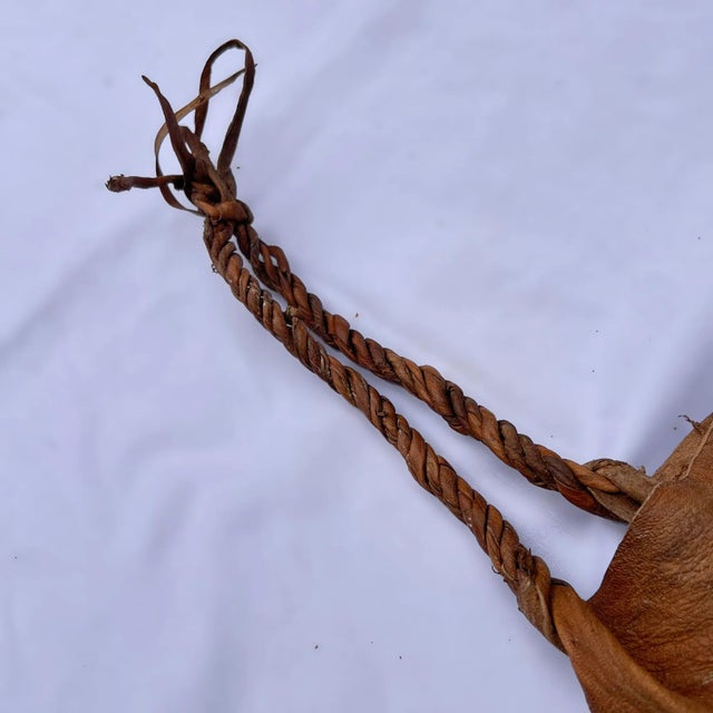 Animal Skin Early 20th Century Dinka Leather Camel Headdress MATTER COLLECTION For Sale - Image 7 of 7