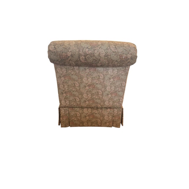 Traditional Henredon Floral Accent Slipper Chair For Sale - Image 3 of 8