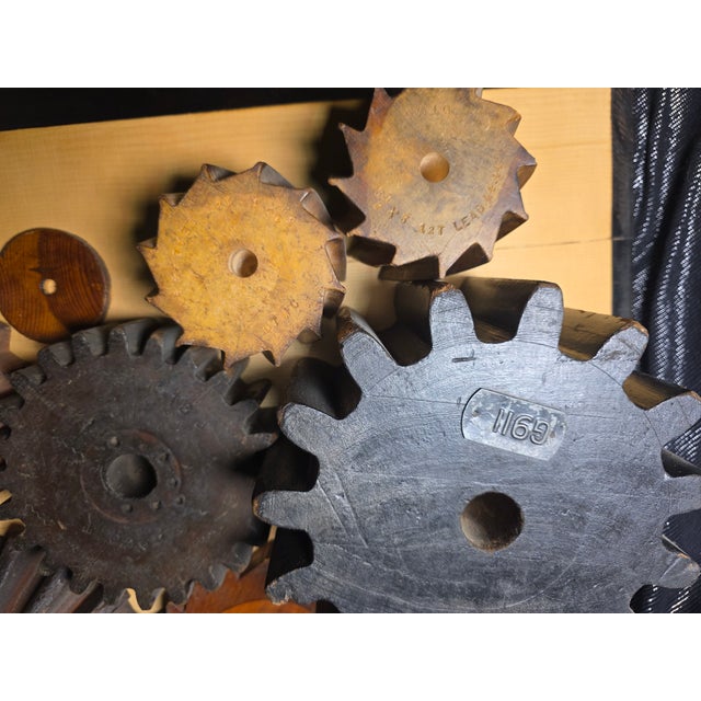 Early 20th Century Vintage Industrial Era Gear Wall Art, Steampunk For Sale - Image 5 of 17