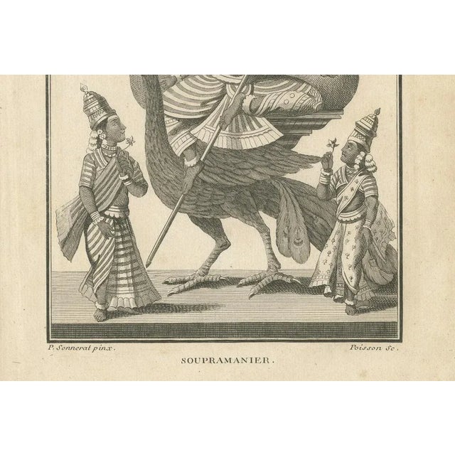 Subramanya on Peacock, 1806, Paper For Sale - Image 3 of 10
