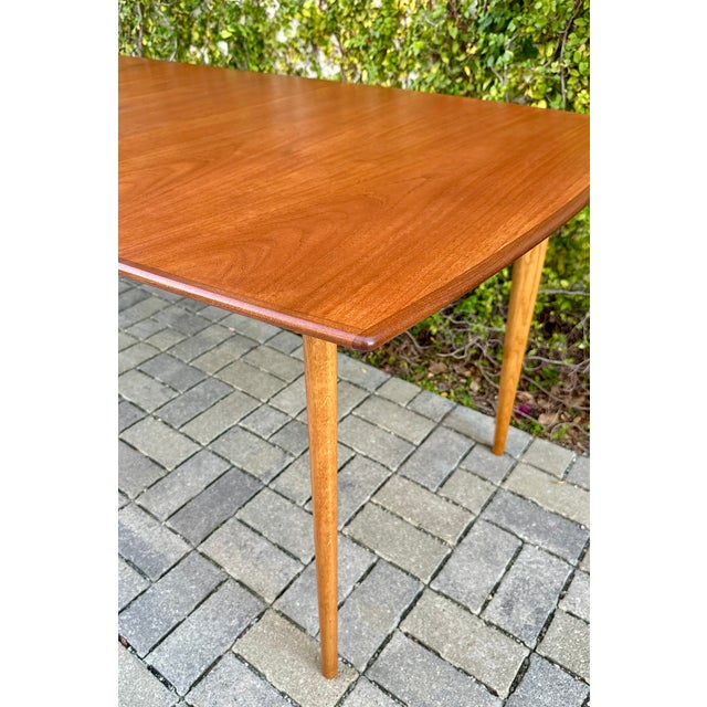 Wood 1960s Restored Scandinavian Mid Century Modern Teak & Oak Dining Table by Joc For Sale - Image 7 of 13