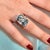 Natural Solitaire Blue Topaz Ring 6.5 14k W Gold 19.58 Cts Certified For Sale - Image 16 of 18