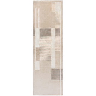 Art Deco Contemporary Beige Silk Runner "Enfilade" by Doris Leslie Blau For Sale