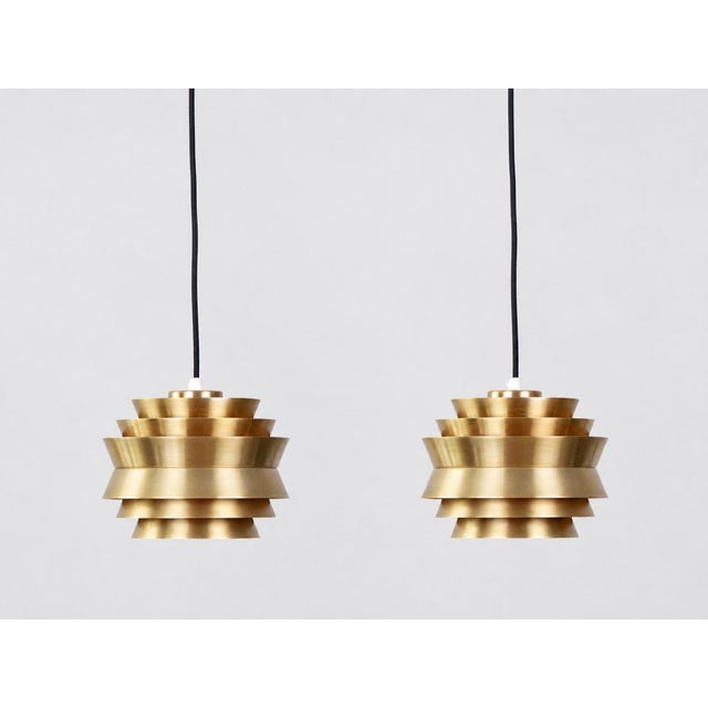 Vintage Swedish Trava Pendant Lamps by Carl Thore for Granhaga Metallindustri, 1960s, Set of 2 For Sale - Image 17 of 17