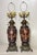 Victorian Rare Pair Antique 19th Century Hinks & Son Duplex Electrified Porcelain Bronze Oil Lamp For Sale - Image 3 of 15