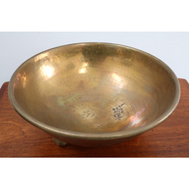 Large Swedish Art Deco Brass Fruit Bowl, 1920s For Sale - Image 4 of 9