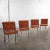 Orange Art Deco to Streamline Modern Railroad Dining Car Chairs in Stainless Steel & Orange Abstract Upholstery For Sale - Image 8 of 12