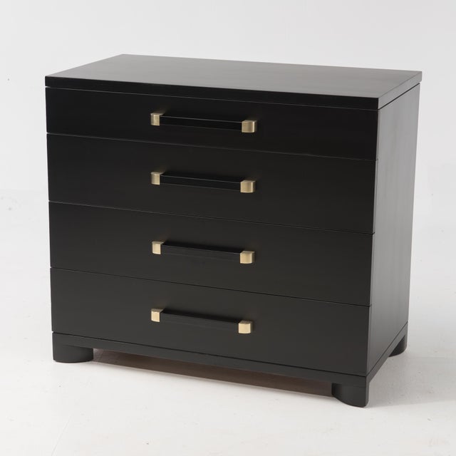 1950s Vintage Widdicomb Black Lacquer Chest Of Drawers Chairish