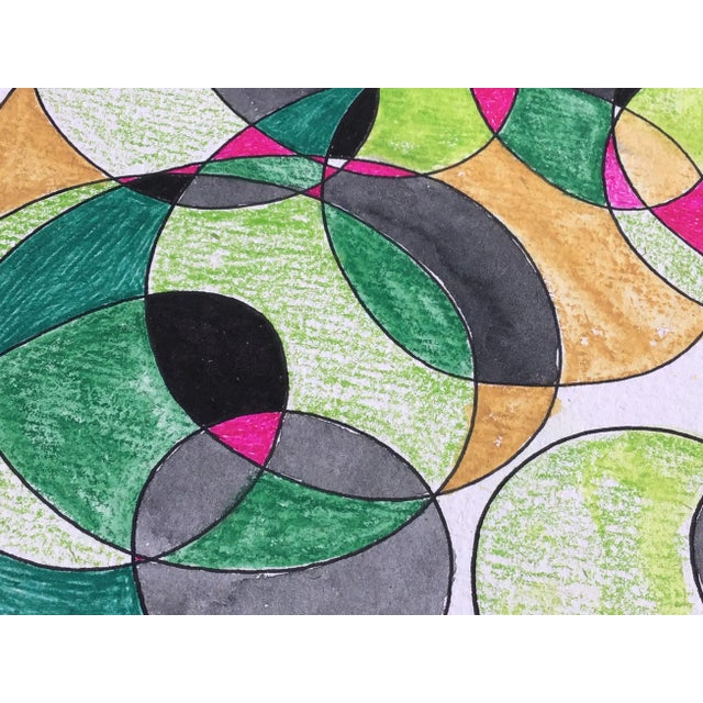 "Repetition of Sound, Arc vs. Grid" Contemporary Abstract Shapes Mixed-Media Painting by CL Auker For Sale - Image 4 of 6