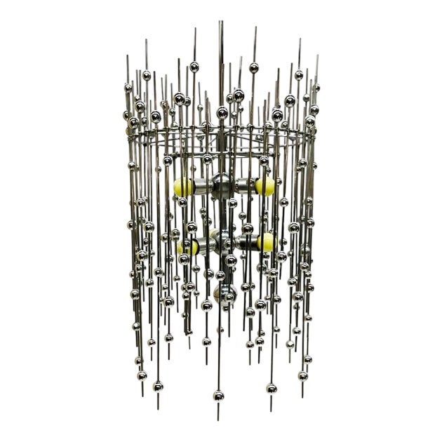 Chrome Molecule Pendant Lamp, 1970s For Sale