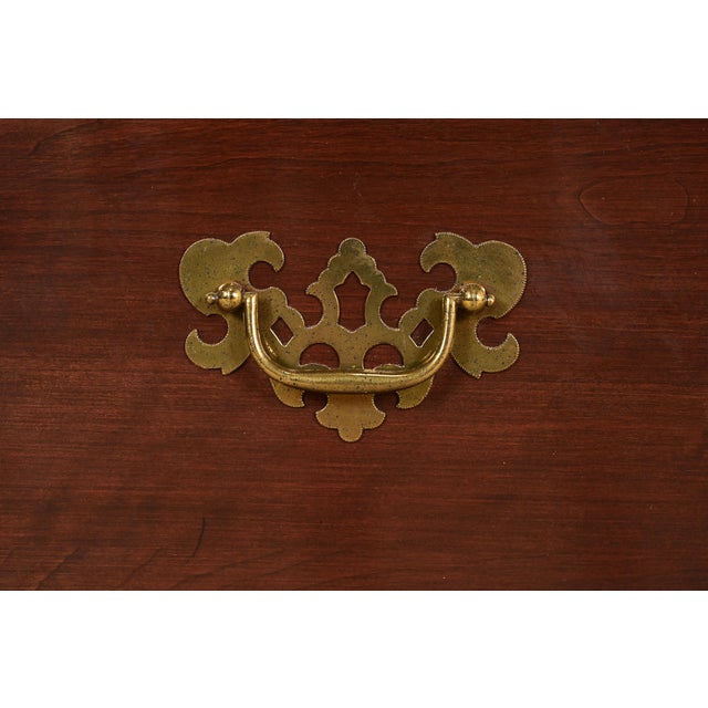 Ethan Allen Georgian Solid Cherry Wood Armoire Dresser or Gentleman's Chest For Sale - Image 9 of 15