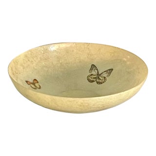 1960s Butterfly Fiberglass Large Serving Bowl For Sale