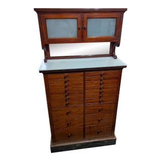 Early 20th Century Mahogany Dentist Cabinet For Sale