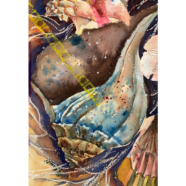 Traditional 1960s Large Sea Shell Still Life Watercolor For Sale - Image 3 of 4