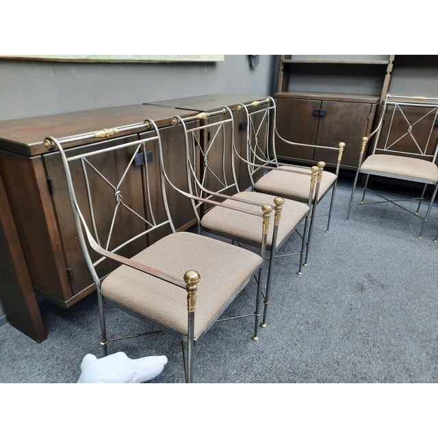 Regency Wrought Iron Armchair by Alberto Orlandi, Italy, 1970s For Sale - Image 6 of 18