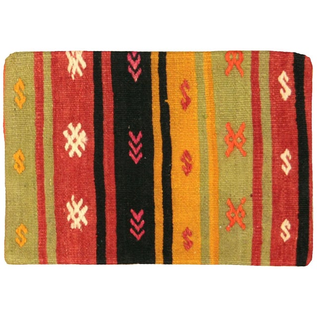 Art Deco 1960s Turkish Kilim Pillow For Sale - Image 3 of 3