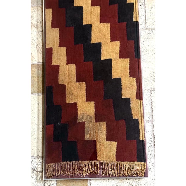 Published Large Nazca Wari Textile Panel with Geometrical Design Framed For Sale In Atlanta - Image 6 of 11