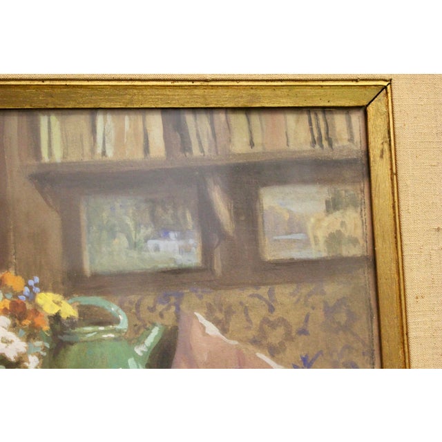 1950s Wegelin, Interior Decor in La Cuche, 1950s, Gouache on Cardboard For Sale - Image 5 of 9