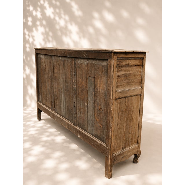 Large Louis XV Carved Oak Three-Door Sideboard, 1870 For Sale - Image 4 of 7