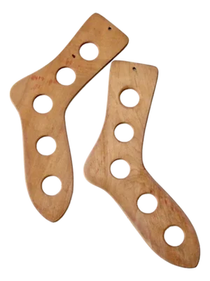 Antique Primitive Wooden Sock Stretchers Pair