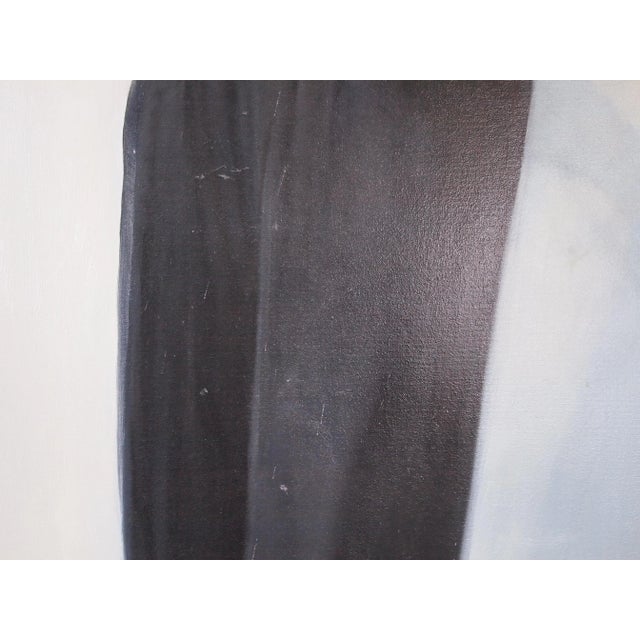 Black Original Oil on Canvas Portrait Painting by Ben Marcune For Sale - Image 8 of 11